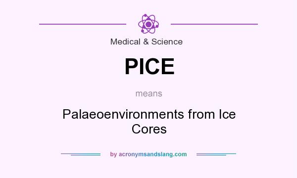 What does PICE mean? It stands for Palaeoenvironments from Ice Cores