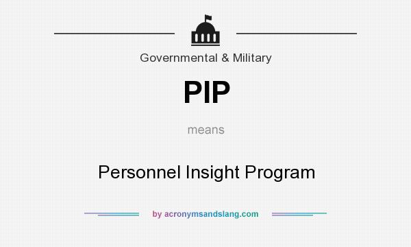 What does PIP mean? It stands for Personnel Insight Program