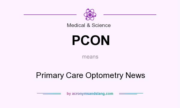 What does PCON mean? It stands for Primary Care Optometry News