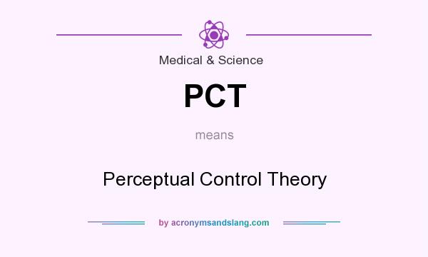 What does PCT mean? It stands for Perceptual Control Theory
