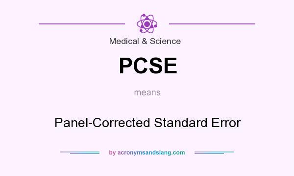 What does PCSE mean? It stands for Panel-Corrected Standard Error