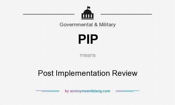 What does PIP mean? It stands for Post Implementation Review