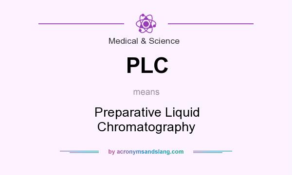 What does PLC mean? It stands for Preparative Liquid Chromatography