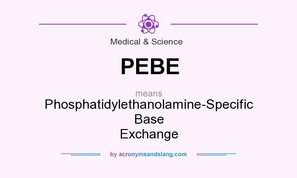 What does PEBE mean? It stands for Phosphatidylethanolamine-Specific Base Exchange