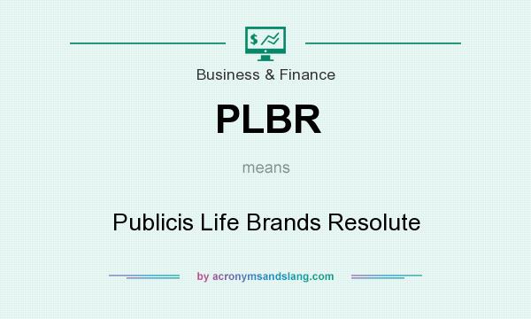 What does PLBR mean? It stands for Publicis Life Brands Resolute