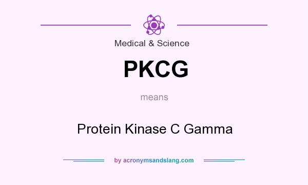 What does PKCG mean? It stands for Protein Kinase C Gamma