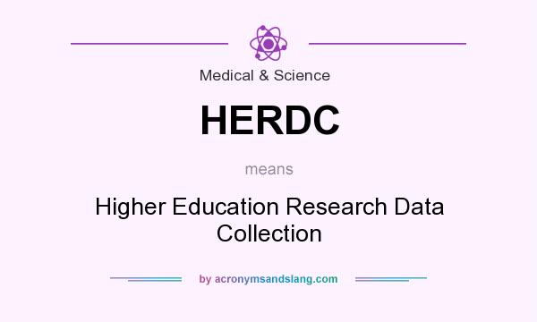 What does HERDC mean? It stands for Higher Education Research Data Collection