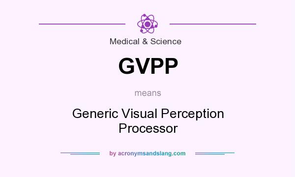 What does GVPP mean? It stands for Generic Visual Perception Processor