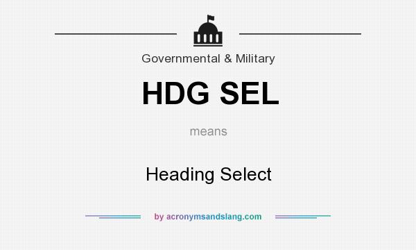What does HDG SEL mean? It stands for Heading Select
