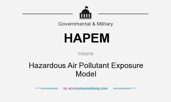 What does HAPEM mean? It stands for Hazardous Air Pollutant Exposure Model