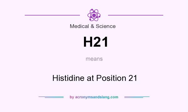 What does H21 mean? It stands for Histidine at Position 21