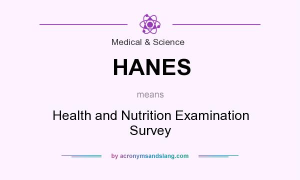 What does HANES mean? It stands for Health and Nutrition Examination Survey