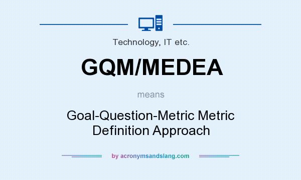 What does GQM/MEDEA mean? It stands for Goal-Question-Metric Metric Definition Approach