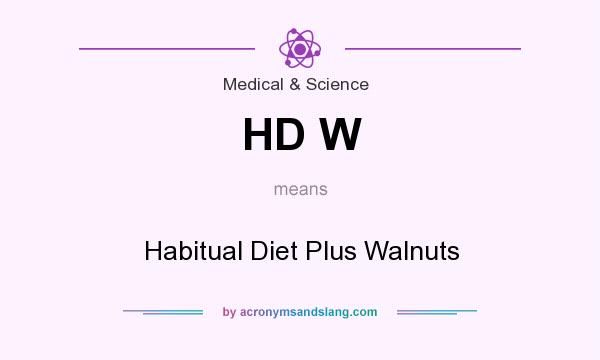 What does HD W mean? It stands for Habitual Diet Plus Walnuts