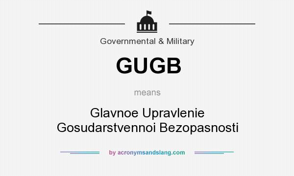 What does GUGB mean? It stands for Glavnoe Upravlenie Gosudarstvennoi Bezopasnosti
