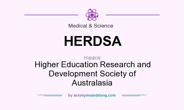 What does HERDSA mean? It stands for Higher Education Research and Development Society of Australasia
