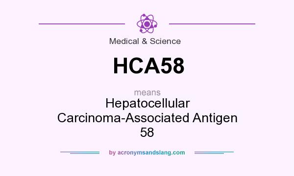 What does HCA58 mean? It stands for Hepatocellular Carcinoma-Associated Antigen 58
