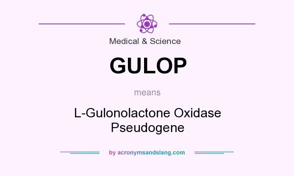 What does GULOP mean? It stands for L-Gulonolactone Oxidase Pseudogene