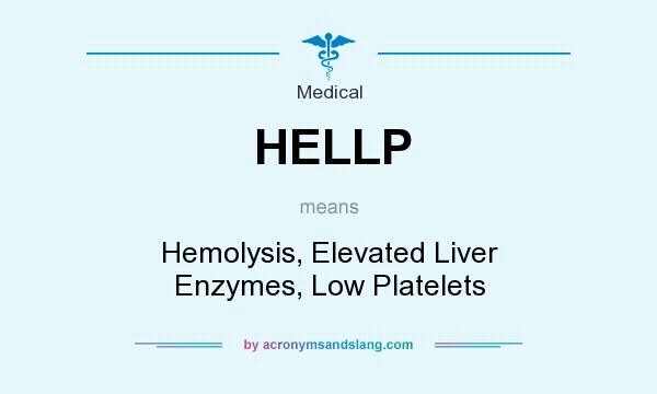 What does HELLP mean? It stands for Hemolysis, Elevated Liver Enzymes, Low Platelets