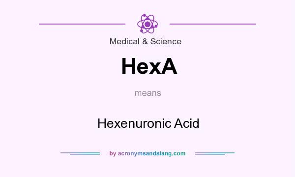 What does HexA mean? It stands for Hexenuronic Acid
