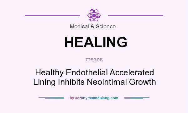 What does HEALING mean? It stands for Healthy Endothelial Accelerated Lining Inhibits Neointimal Growth