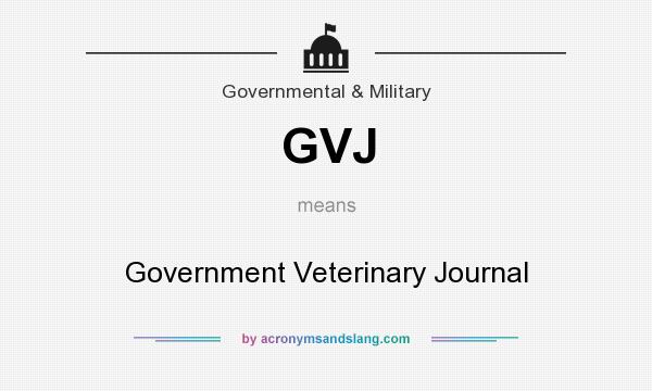 What does GVJ mean? It stands for Government Veterinary Journal