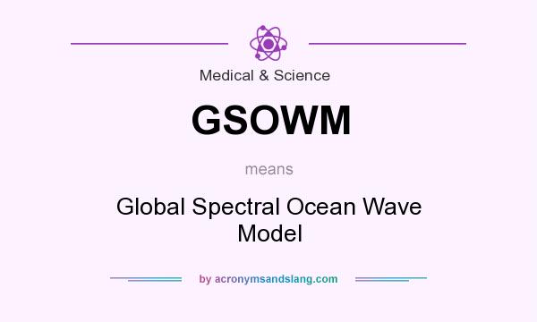 What does GSOWM mean? It stands for Global Spectral Ocean Wave Model