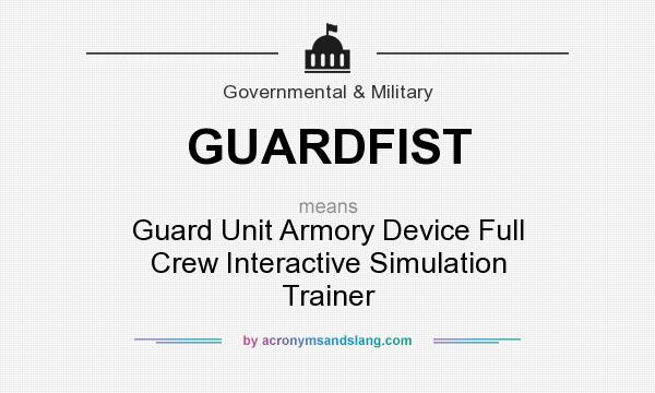 What does GUARDFIST mean? It stands for Guard Unit Armory Device Full Crew Interactive Simulation Trainer