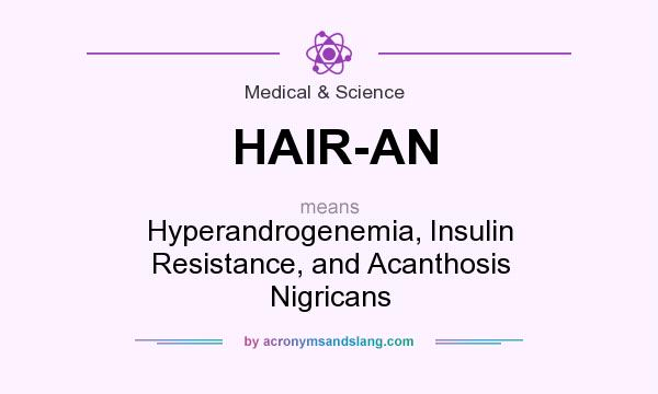 What does HAIR-AN mean? It stands for Hyperandrogenemia, Insulin Resistance, and Acanthosis Nigricans