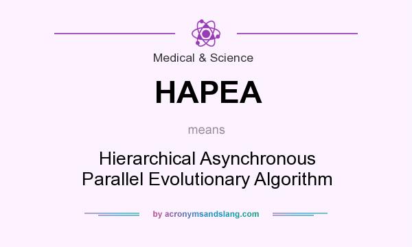 What does HAPEA mean? It stands for Hierarchical Asynchronous Parallel Evolutionary Algorithm