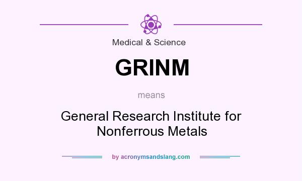 What does GRINM mean? It stands for General Research Institute for Nonferrous Metals