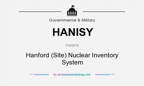 What does HANISY mean? It stands for Hanford (Site) Nuclear Inventory System