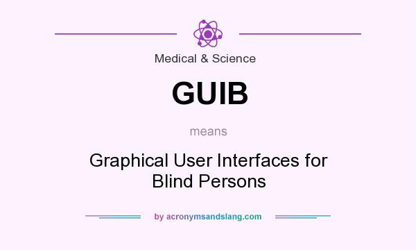 What does GUIB mean? It stands for Graphical User Interfaces for Blind Persons