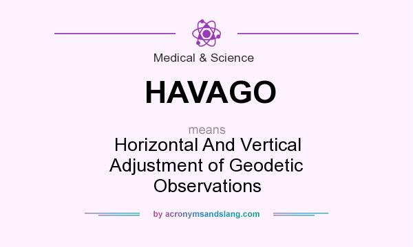 What does HAVAGO mean? It stands for Horizontal And Vertical Adjustment of Geodetic Observations