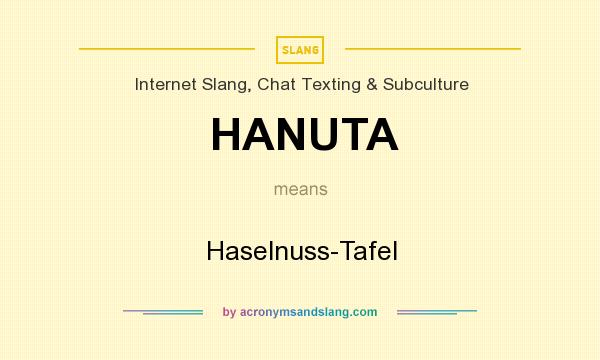 What does HANUTA mean? It stands for Haselnuss-Tafel