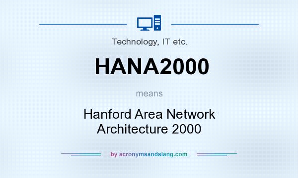 What does HANA2000 mean? It stands for Hanford Area Network Architecture 2000