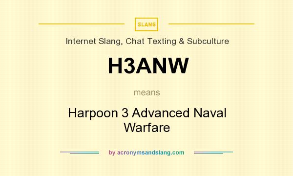 What does H3ANW mean? It stands for Harpoon 3 Advanced Naval Warfare