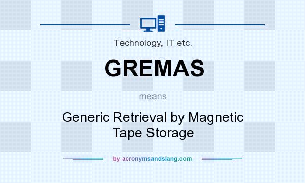 What does GREMAS mean? It stands for Generic Retrieval by Magnetic Tape Storage