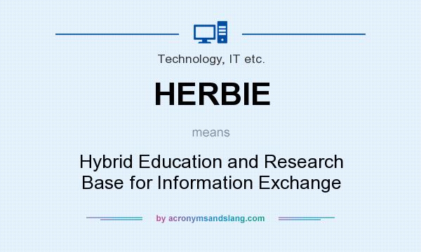 What does HERBIE mean? It stands for Hybrid Education and Research Base for Information Exchange