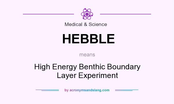 What does HEBBLE mean? It stands for High Energy Benthic Boundary Layer Experiment