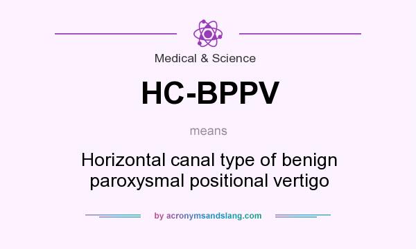 What does HC-BPPV mean? It stands for Horizontal canal type of benign paroxysmal positional vertigo