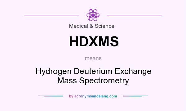 What does HDXMS mean? It stands for Hydrogen Deuterium Exchange Mass Spectrometry