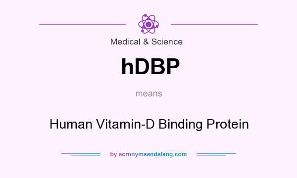What does hDBP mean? It stands for Human Vitamin-D Binding Protein