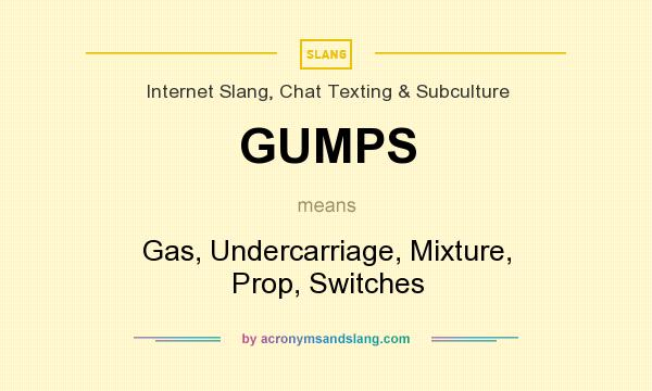 What does GUMPS mean? It stands for Gas, Undercarriage, Mixture, Prop, Switches