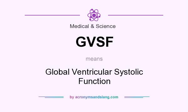 What does GVSF mean? It stands for Global Ventricular Systolic Function