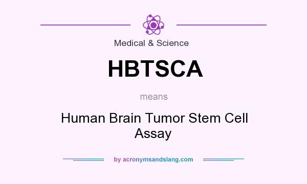 What does HBTSCA mean? It stands for Human Brain Tumor Stem Cell Assay