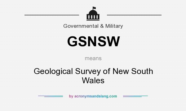 What does GSNSW mean? It stands for Geological Survey of New South Wales