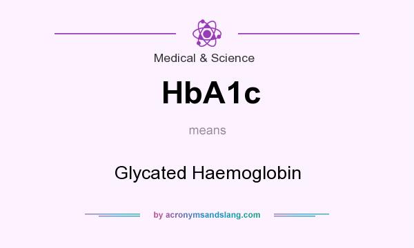 What does HbA1c mean? It stands for Glycated Haemoglobin