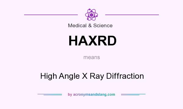 What does HAXRD mean? It stands for High Angle X Ray Diffraction