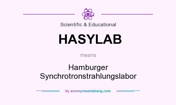 What does HASYLAB mean? It stands for Hamburger Synchrotronstrahlungslabor